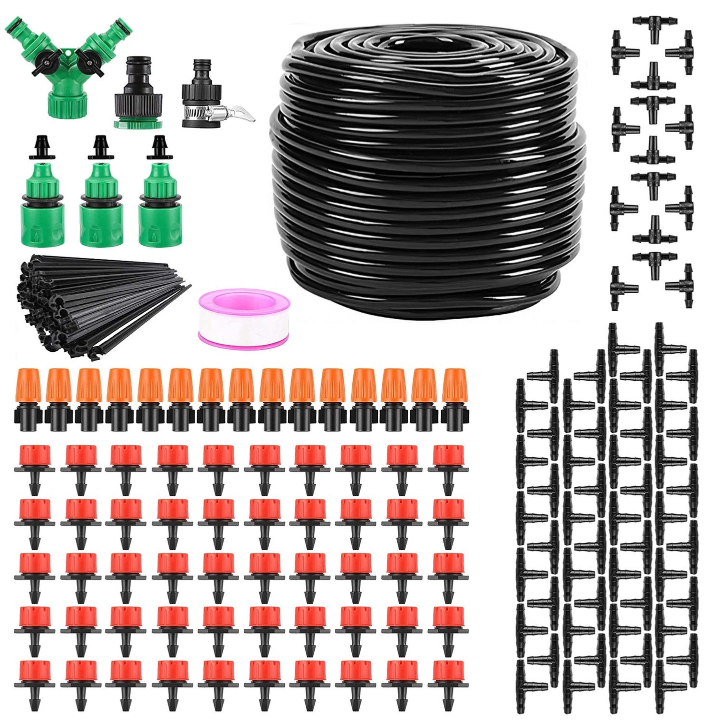 164FT Drip Irrigation Kit Automatic Garden Watering System for Plants