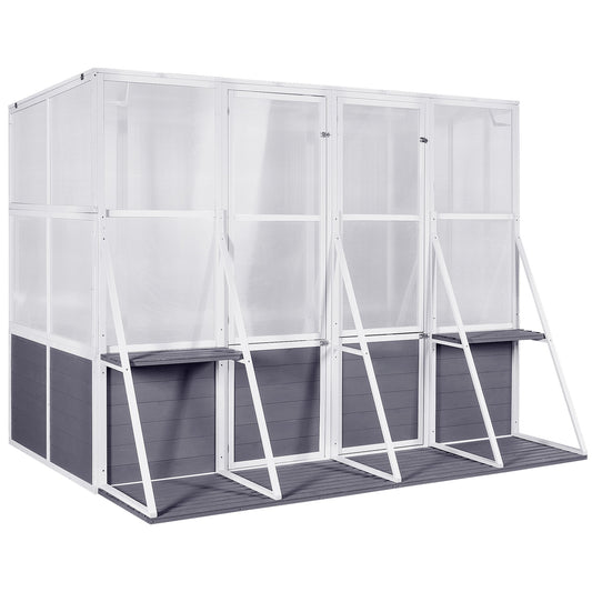 Wooden Lean To Greenhouse Heavy Duty Walk In Outdoor