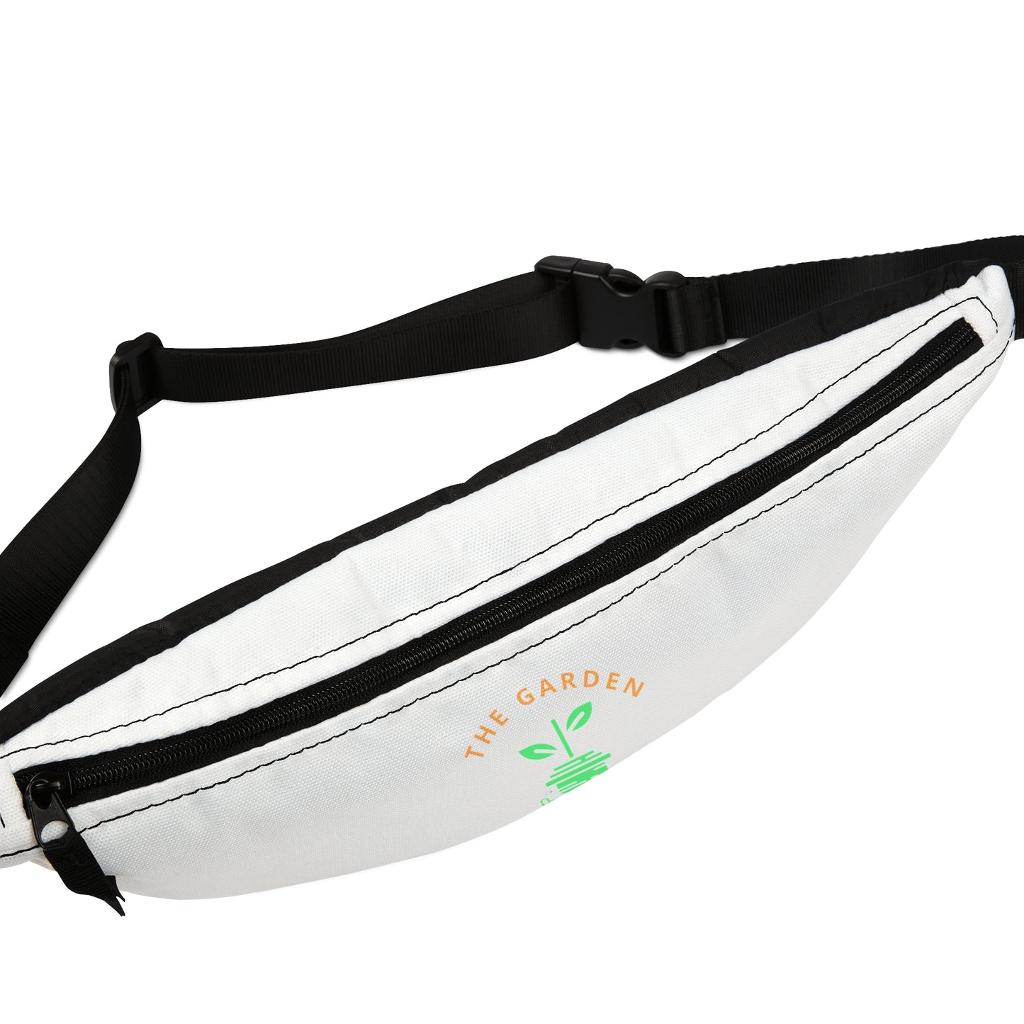 Garden Supply Co. White Fanny Pack — Minimal Logo Waist Bag for Gardeners