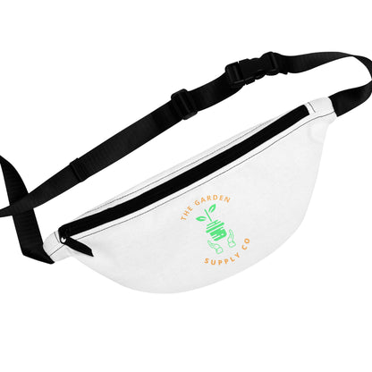 Garden Supply Co. White Fanny Pack — Minimal Logo Waist Bag for Gardeners
