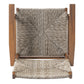 Outdoor Dining Chairs Set of 2 Acacia Wood Wicker