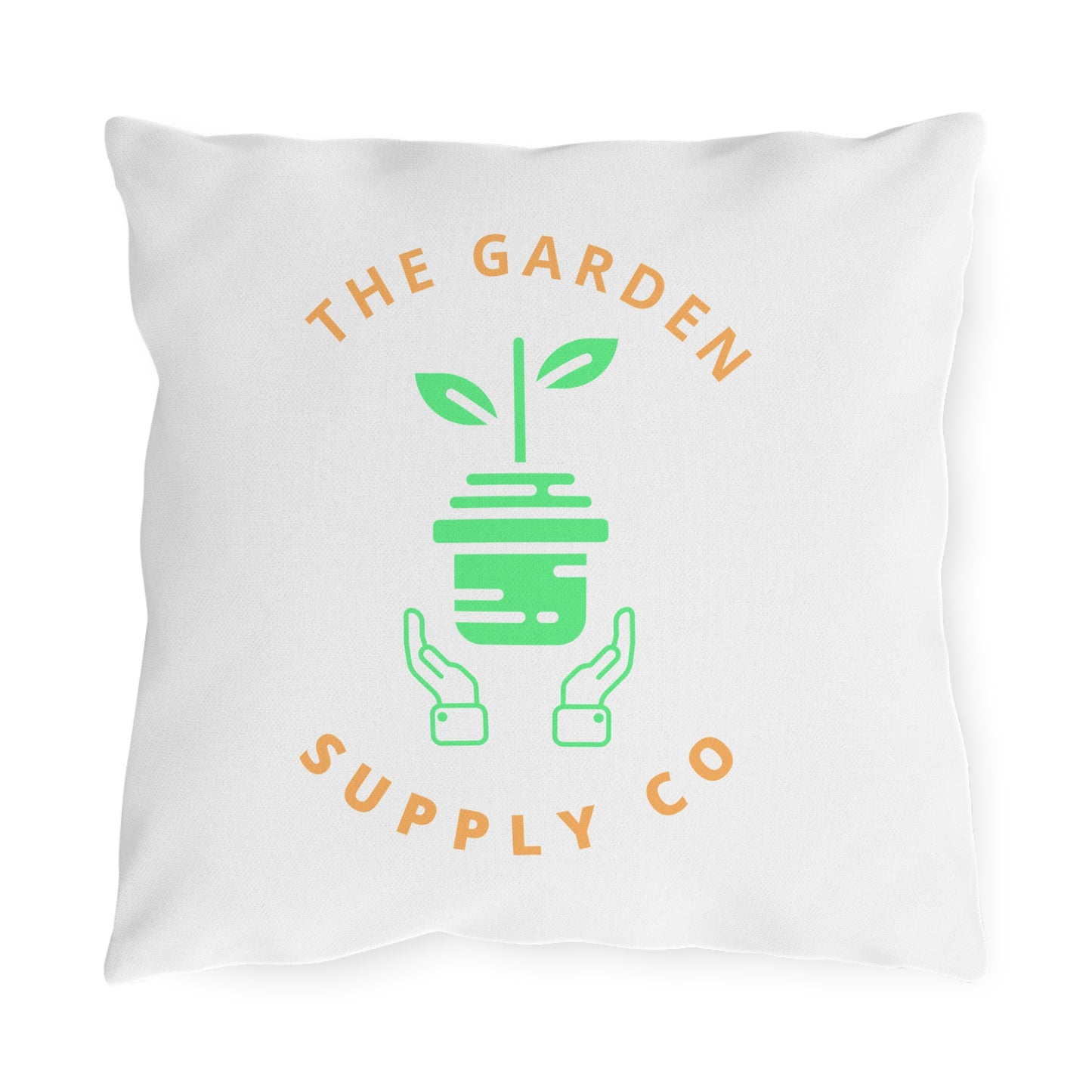 Garden Supply Co. Outdoor Pillow — Plant Logo Decorative Throw Cushion