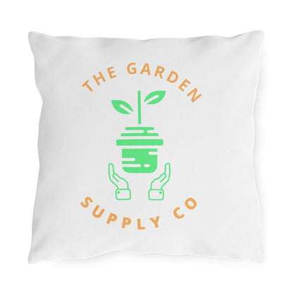 Garden Supply Co. Outdoor Pillow — Plant Logo Decorative Throw Cushion
