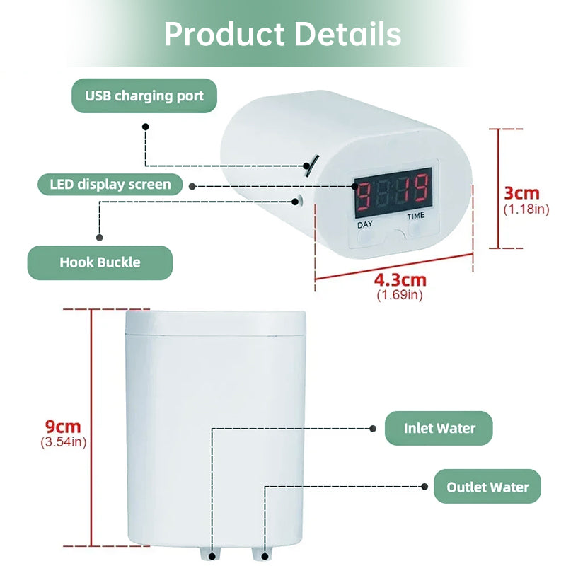 Automatic Irrigation Controller Kit with Multiple Heads and Timer