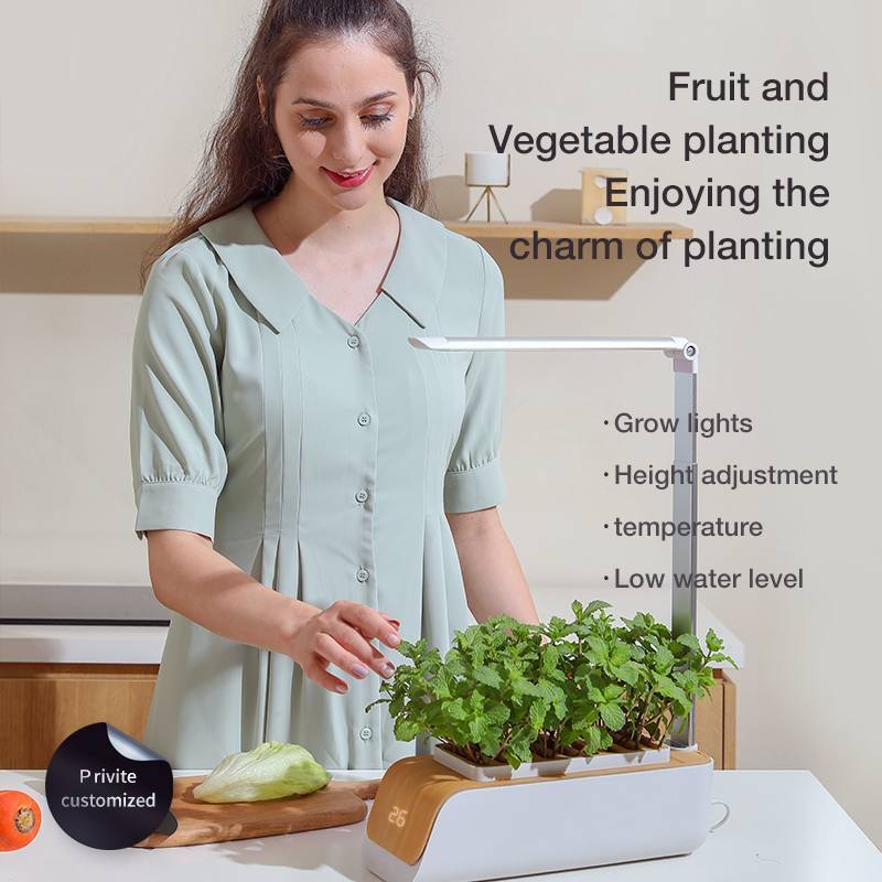 Hydroponic Indoor Herb Garden Kit with Smart LED Grow Lamp