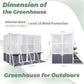 Wooden Lean To Greenhouse Heavy Duty Walk In Outdoor