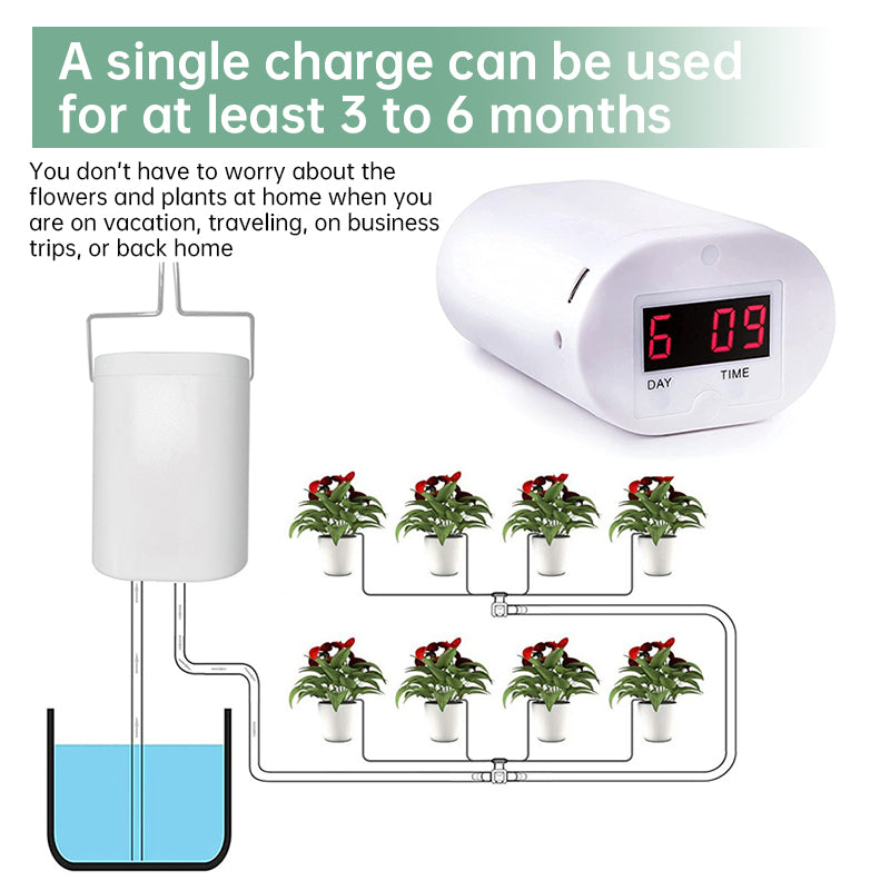 Automatic Irrigation Controller Kit with Multiple Heads and Timer