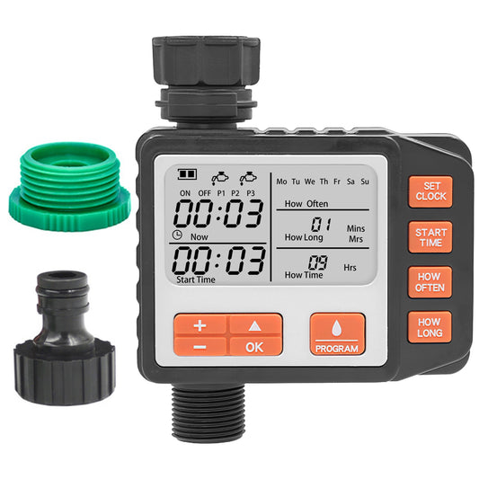 Sprinkler Timer with Automatic Watering Programs and Manual Mode