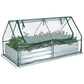 6 x 3 x 3 Feet Galvanized Raised Garden Bed with Greenhouse-Silver