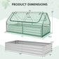 6 x 3 x 3 Feet Galvanized Raised Garden Bed with Greenhouse-Silver
