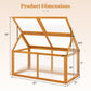 Wood Cold Frame Greenhouse Raised Planter with Adjustable Roof