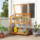 Wood Cold Frame Greenhouse with Openable Roof and Storage Shelf