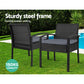 Set of 2 Outdoor Dining Chairs Wicker Chair Patio Garden Furniture