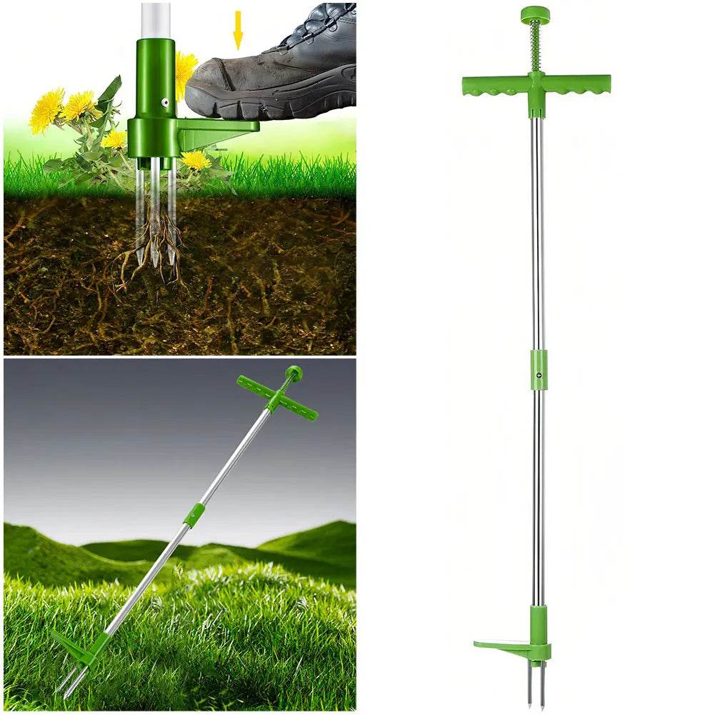 Stand Up Weeder Tool Manual Garden Weed Remover Foot Pedal