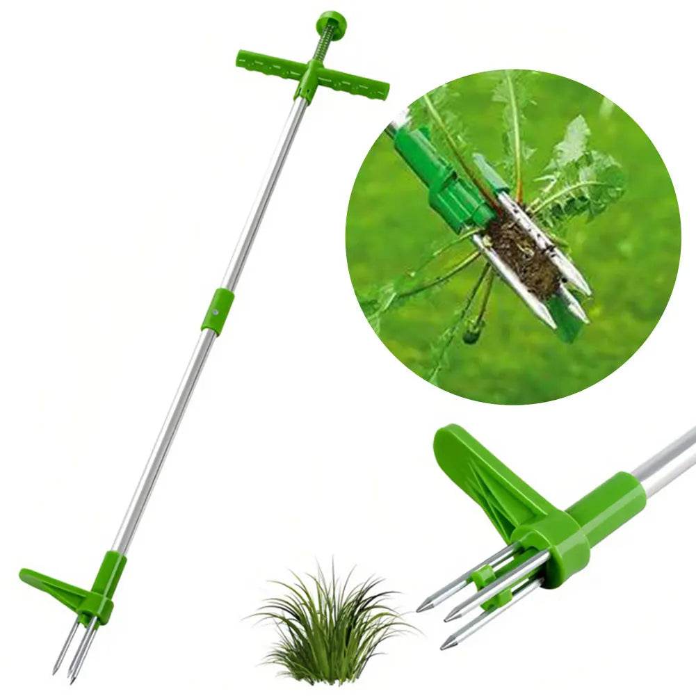 Stand Up Weeder Tool Manual Garden Weed Remover Foot Pedal