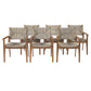 Outdoor Dining Chairs Set of 2 Acacia Wood Wicker