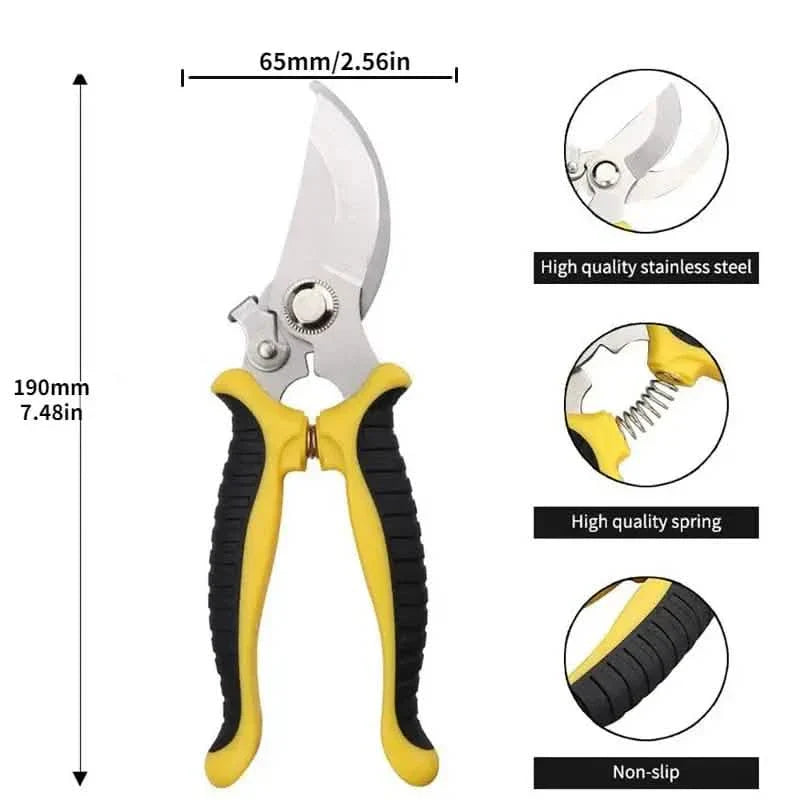 Heavy Duty Pruning Shears with Rust Proof Stainless Steel Blades
